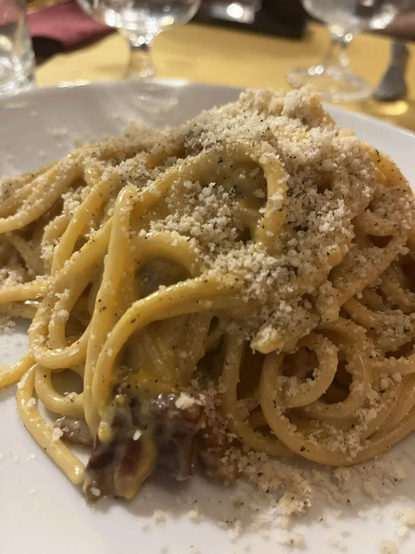 Spaghetti alla Carbonara en Trastevere