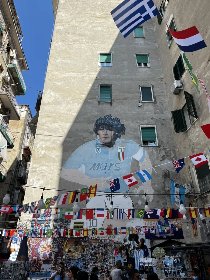 Mural de Maradona en Nápoles