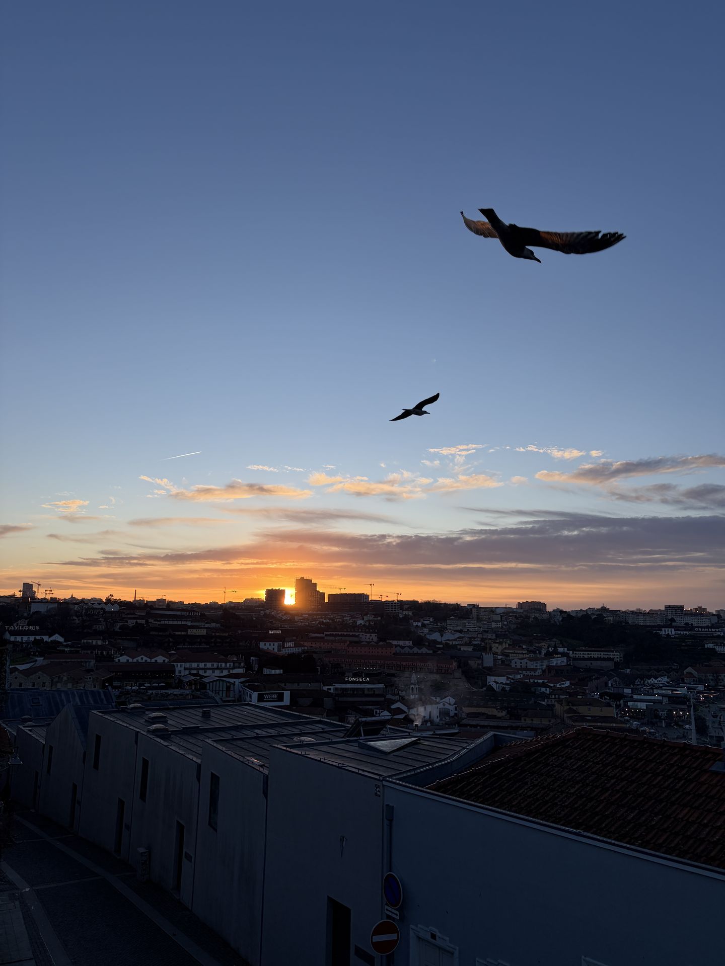 Atardecer sobre Oporto desde Vila Nova de Gaia