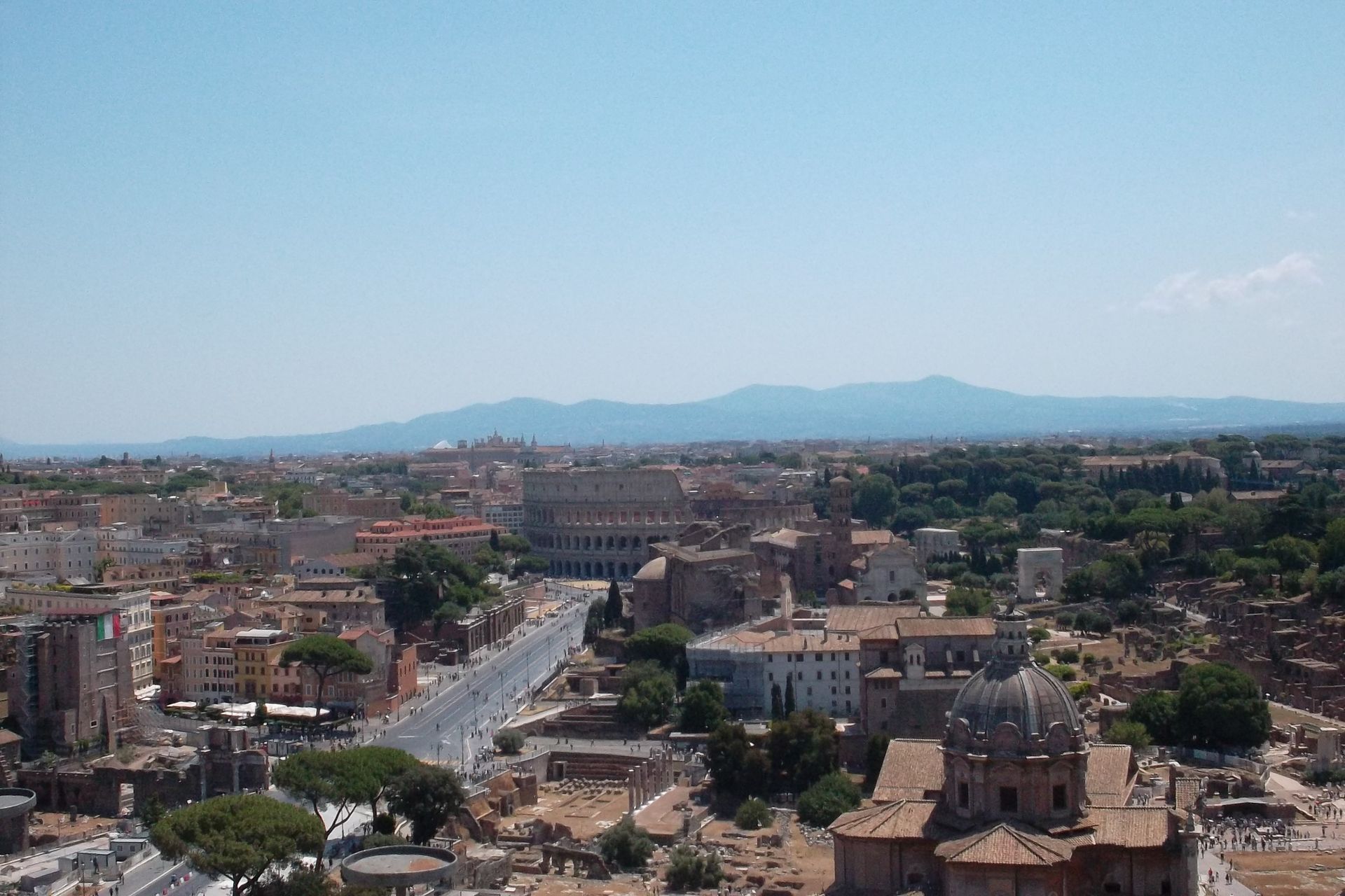 Vistas de Roma desde la terraza del Vittoriano